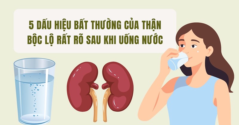 5 dấu hiệu bất thường ở thận dễ nhận biết sau khi uống nước