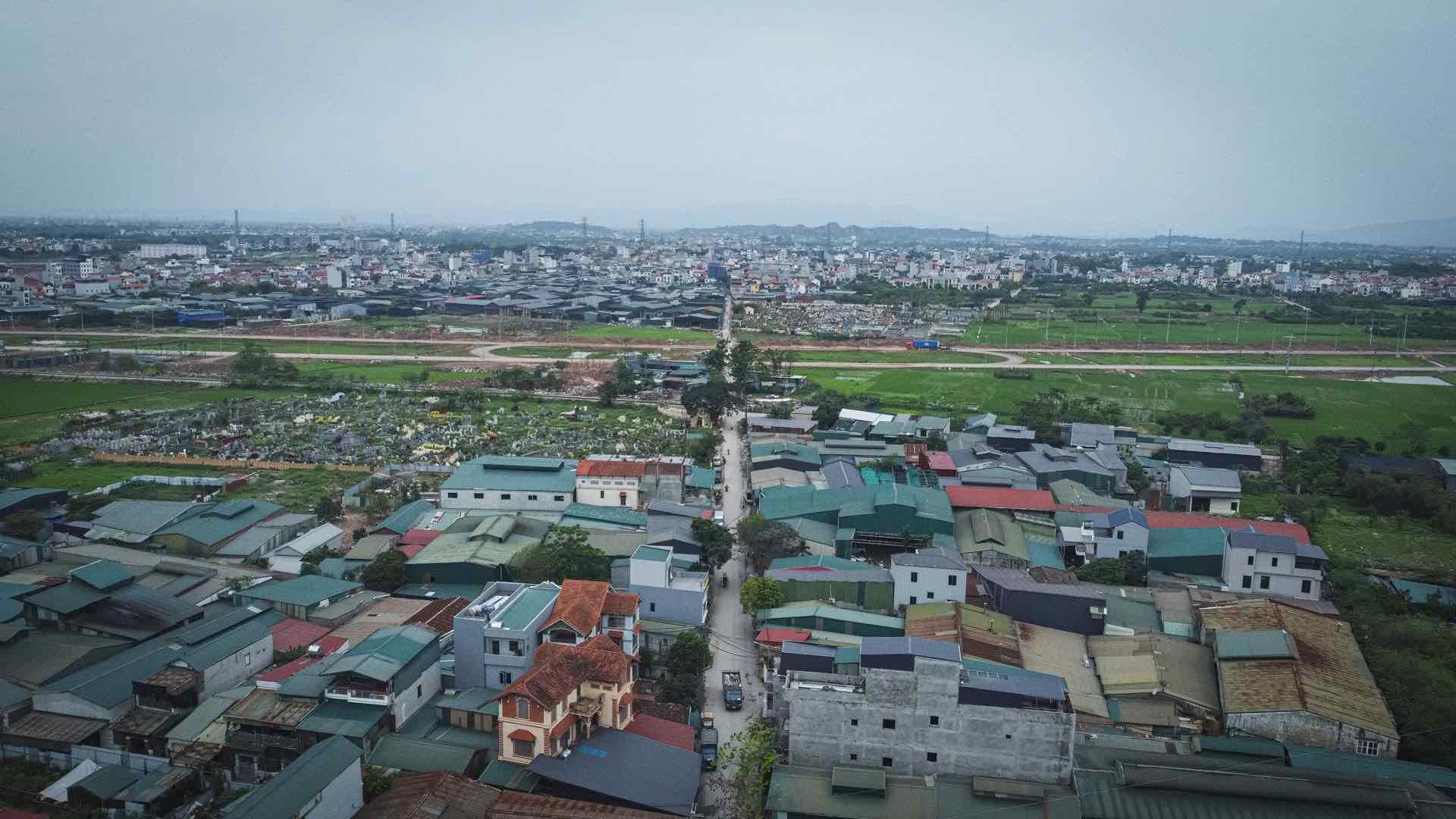 Hanoi planea recuperar tierras para abrir una nueva carretera en An Khánh. Foto: Khánh An