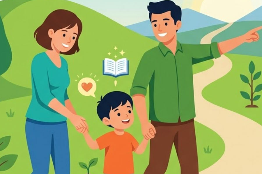 Parental parenting affects children's maturity. Graphics: Thien Nhan