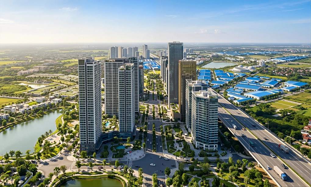 Perspective of the multi-purpose urban area in Thu Lam and Dong Anh communes. Photo: CĐT