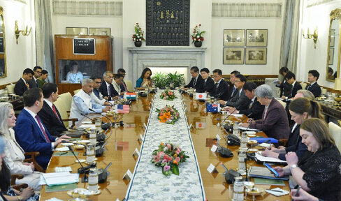 The Foreign Ministers' meeting of the Quartet took place on May 26 in India. Photo: Indian Ministry of Foreign Affairs