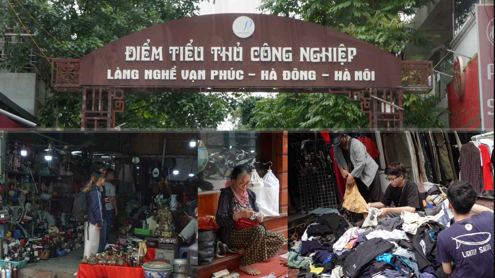 Chợ đồ cũ Vạn Phúc hút khách mỗi cuối tuần. Ảnh: Phạm Thắng