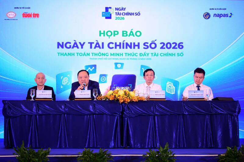 Họp báo công bố chương trình Ngày tài chính số 2026 với chủ đề: Thanh toán thông minh thúc đẩy tài chính số. 
