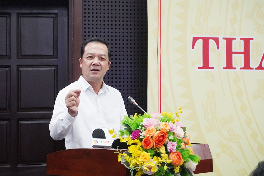 Ông Phạm Đức Long - Thứ trưởng Bộ Khoa học và Công nghệ phát biểu tại hội nghị. Ảnh: Trần Thi