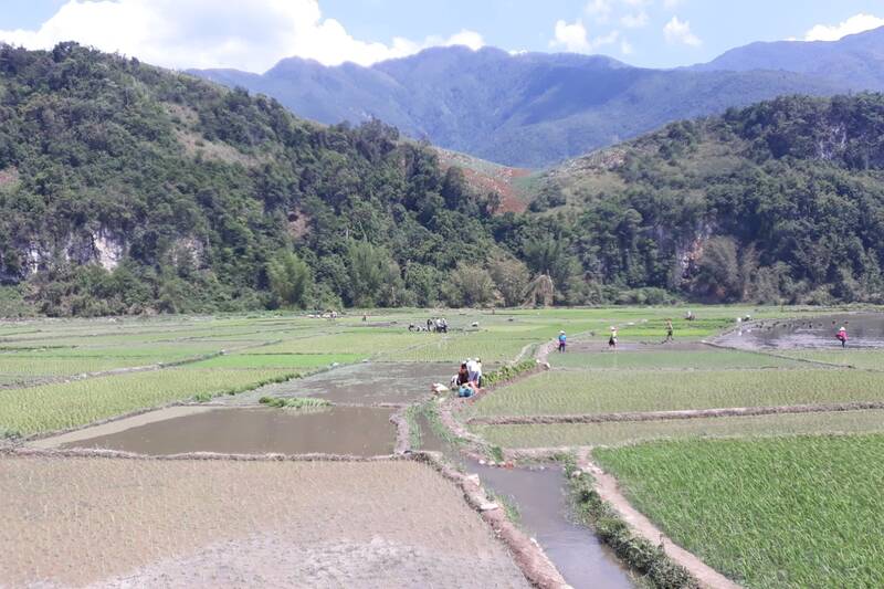 Mùa nước đổ trên cánh đồng bản Lướt, xã Ngọc Chiến, tỉnh Sơn La. Ảnh: Trường Sơn