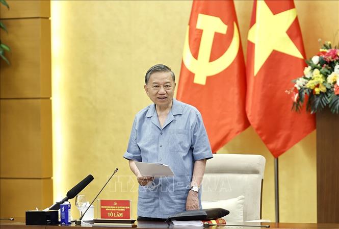 General Secretary and President To Lam speaks. Photo: VNA