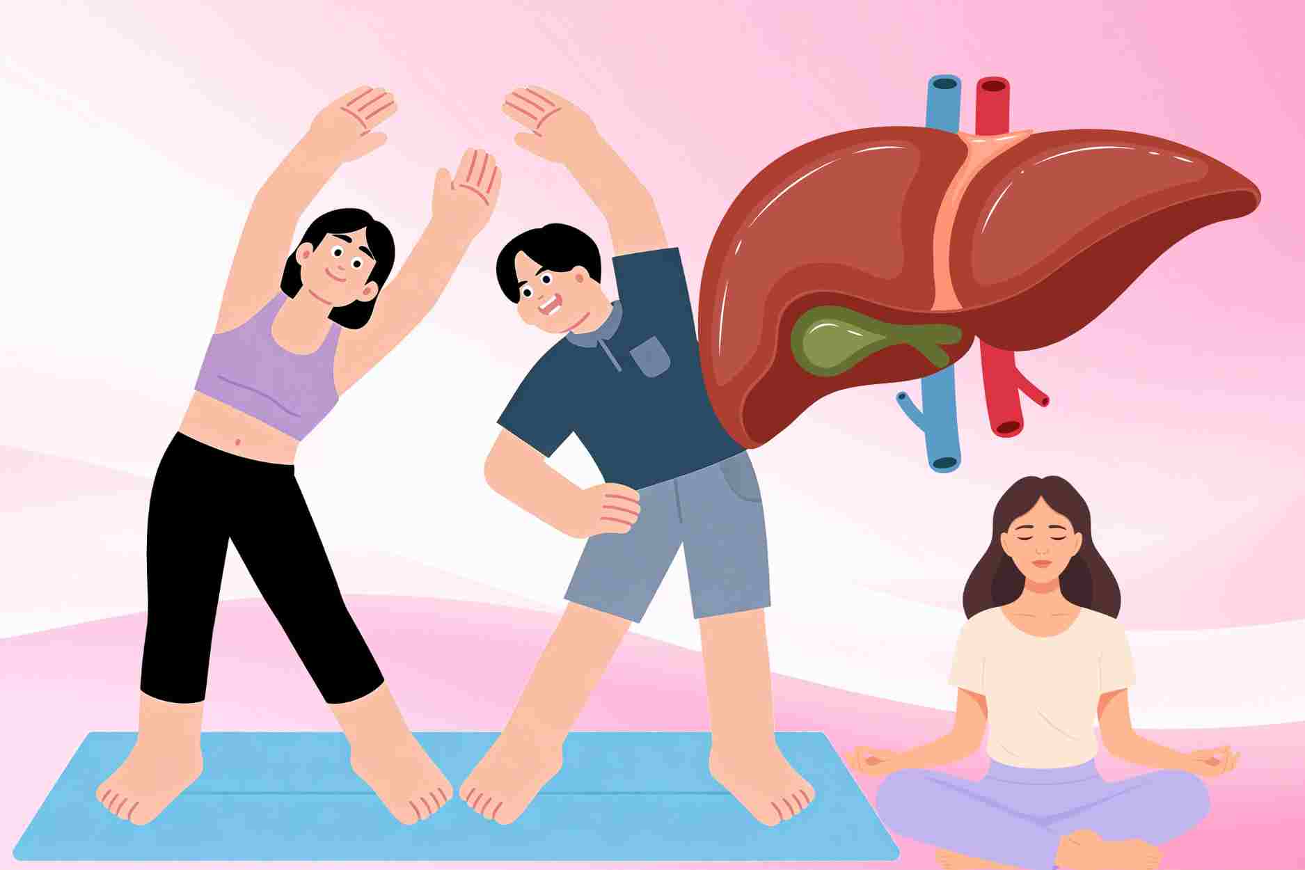 간에 대한 요가 운동의 4가지 건강 효능
