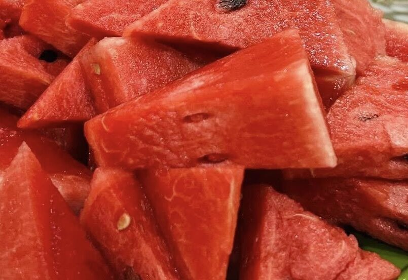 Watermelon is one of the fruits that can effectively moisturize the skin that housewives should take advantage of. Photo: Kieu Vu