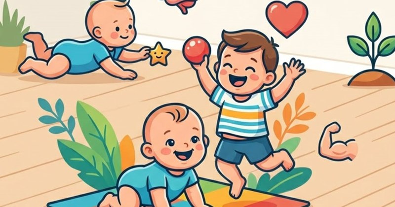 Vận động thể chất giúp trẻ sơ sinh và trẻ nhỏ phát triển toàn diện