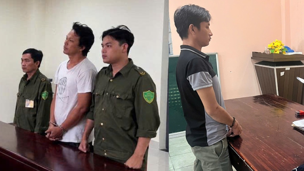 Dù bị quản lý sau cai nghiện nhưng Hải (áo trắng, bên trái) và Của (bên phải) đều tiếp tục dùng ma túy trái phép. Ảnh: CACC