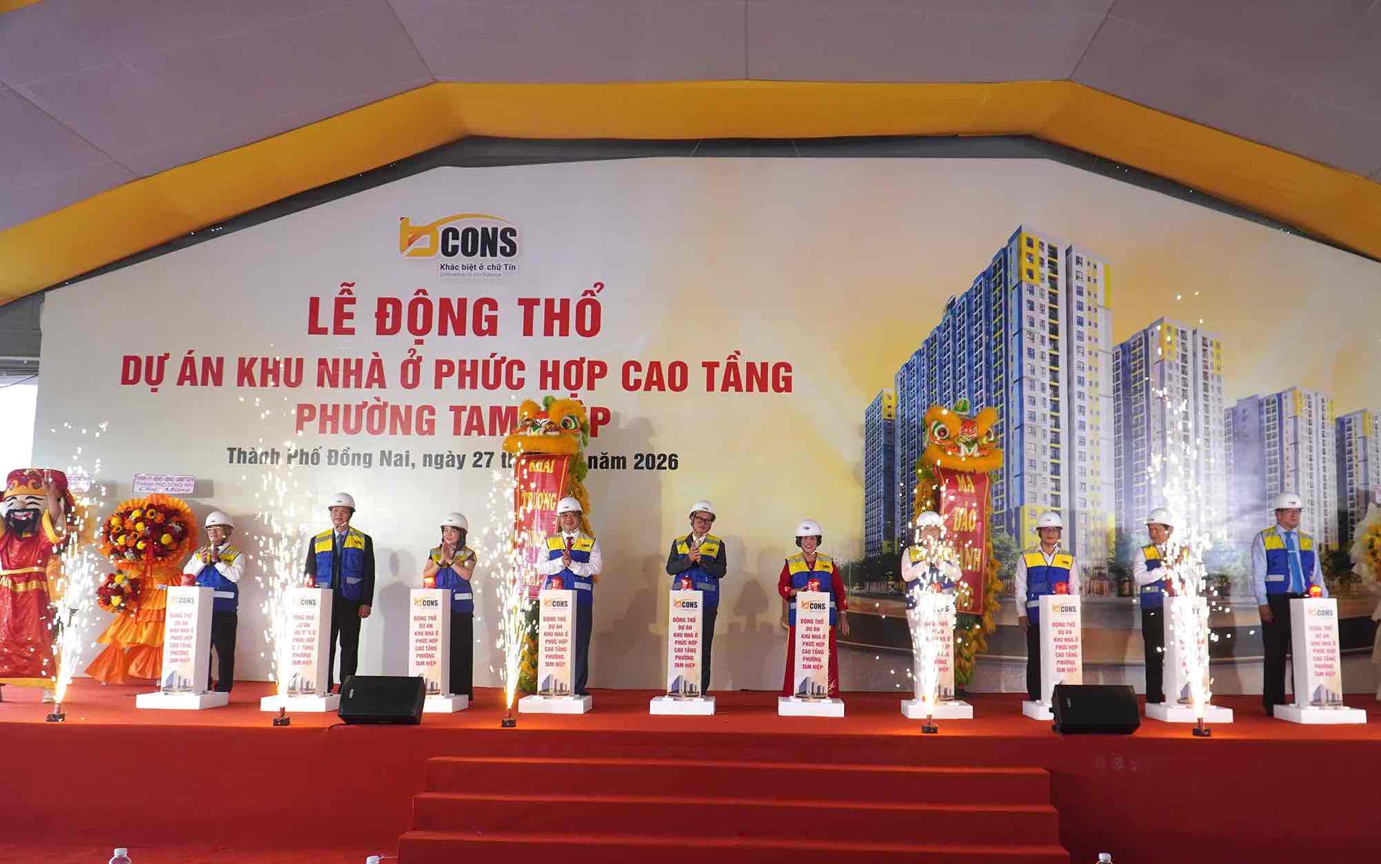 Dự án Khu nhà ở phức hợp cao tầng phường Tam Hiệp với 2.820 căn hộ. Ảnh: HAC