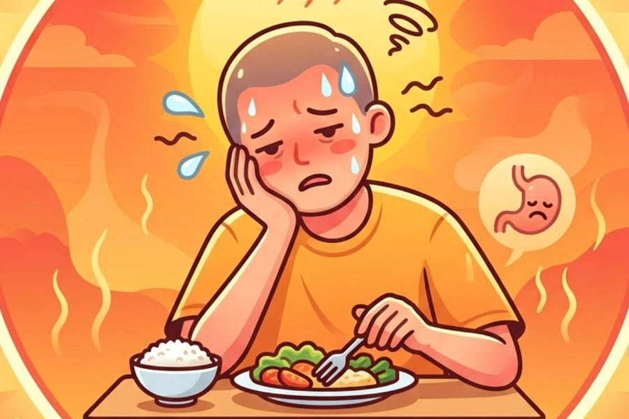 Hot weather makes many people eat less. Graphics: Thien Nhan