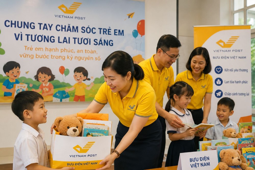 Responding to the Action Month for Children 2026 and Vietnam Family Day June 28, VNPost Trade Union deploys many practical activities to care for and protect children. Photo: VNPost Trade Union