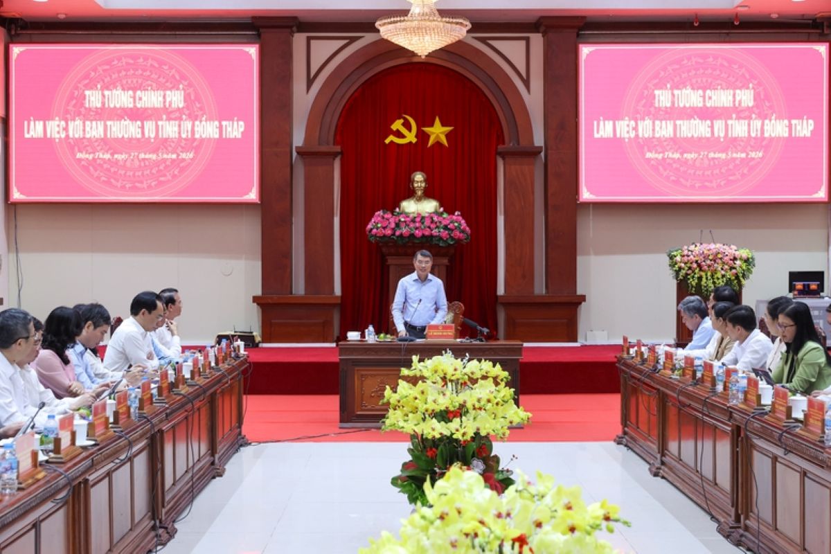 Quang cảnh buổi làm việc. Ảnh: Báo điện tử Chính phủ 