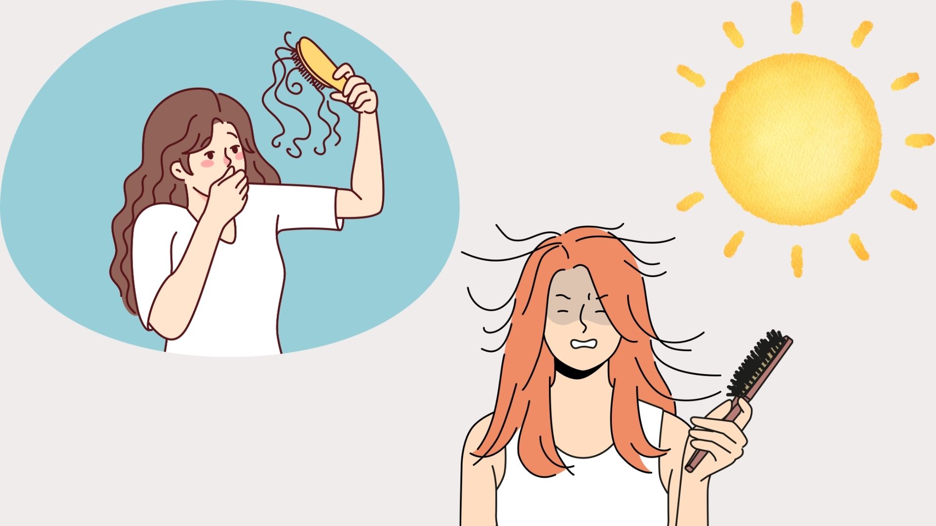 The following methods can help limit the impact of hot sun and dust on hair and scalp. Graphics: Minh Chau
