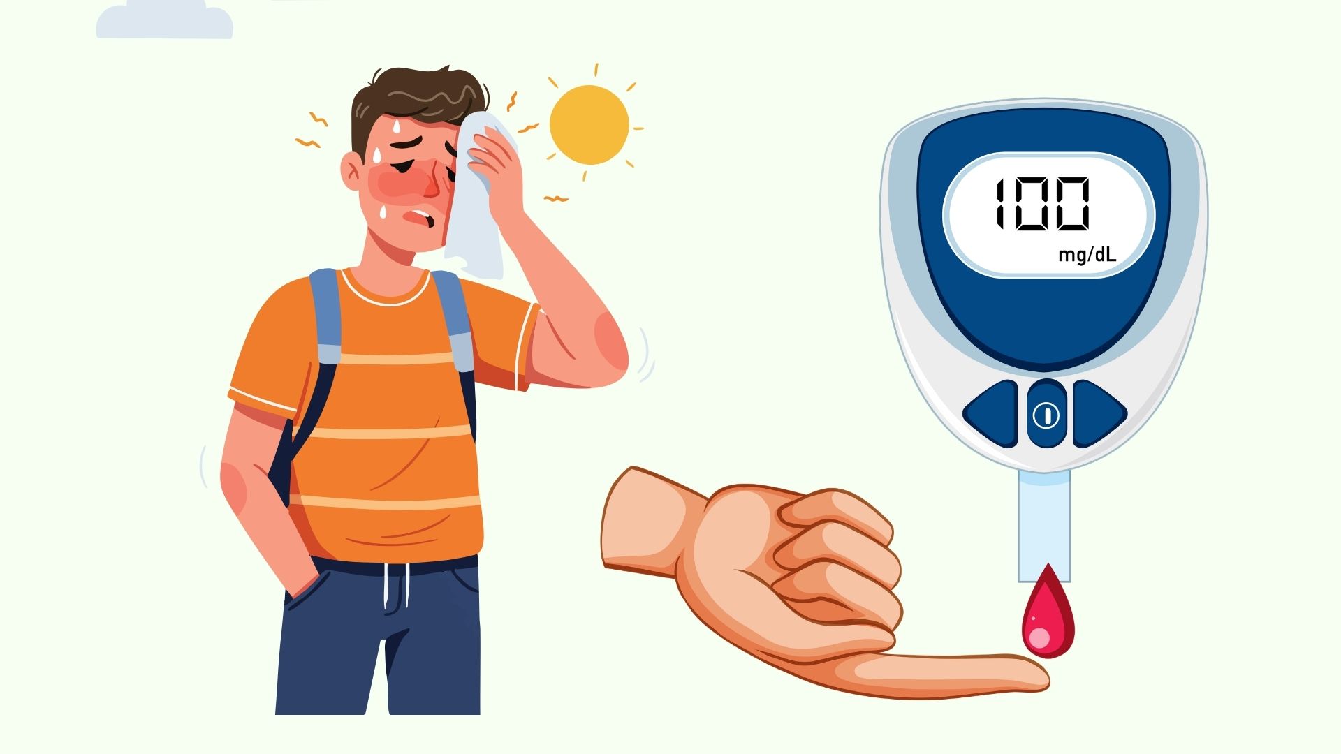 Tips for controlling blood sugar on hot sunny days. Graphics: Linh Dan