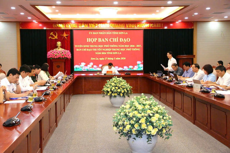 Sơn La họp Ban Chỉ đạo tuyển sinh vào lớp 10 và thi tốt nghiệp THPT. Ảnh: Hà Hoàng
