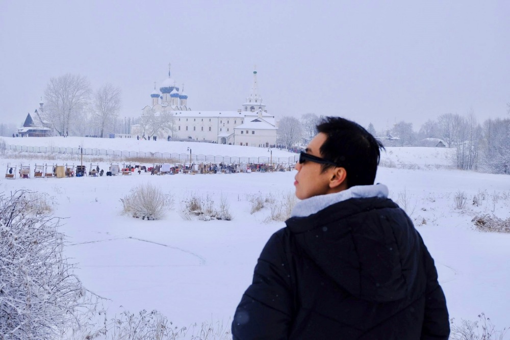 Luu Truong Thu travels to the land of white birch. Photo: NVCC