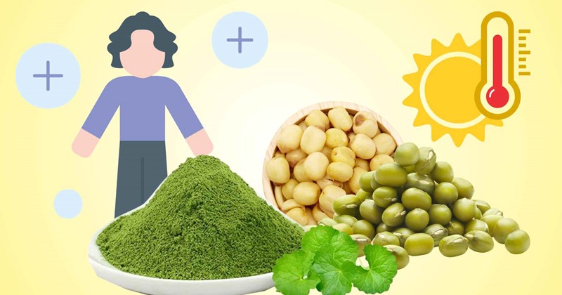 Bột rau má, hạt sen, đậu xanh giúp giải nhiệt ngày nắng nóng