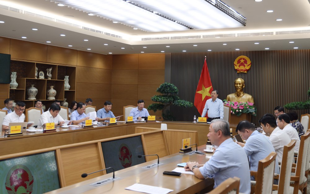 Cuộc họp về nhiệm vụ, giải pháp phát triển thị trường trong nước. Ảnh: VGP