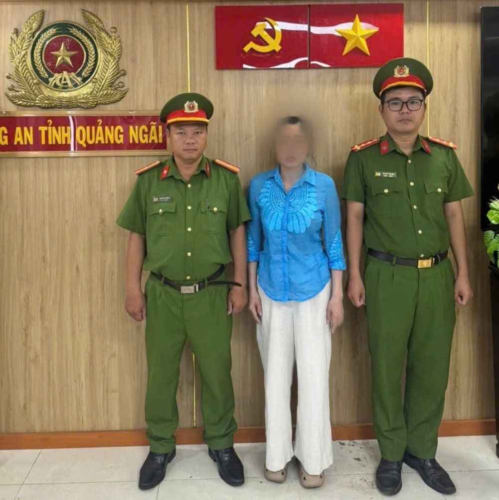 Đ.T.B.Tuyết bị bắt về hành vi lừa đảo chiếm đoạt tài sản. Ảnh: Công an tỉnh Quảng Ngãi