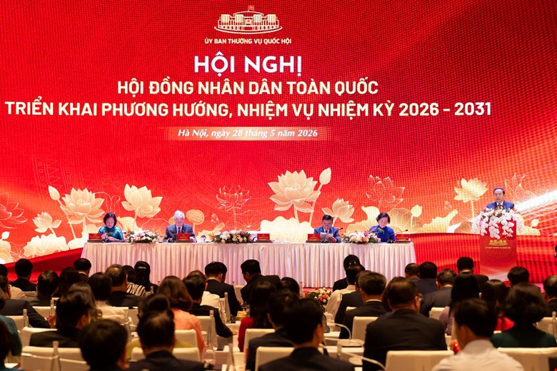 Hội nghị HĐND toàn quốc triển khai phương hướng, nhiệm vụ nhiệm kỳ 2026 - 2031. Ảnh: Phạm Thắng.