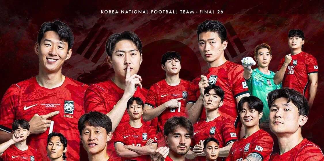 한국 대표팀은 2026 월드컵에서 아시아의 희망입니다. 사진: 한국 축구 협회