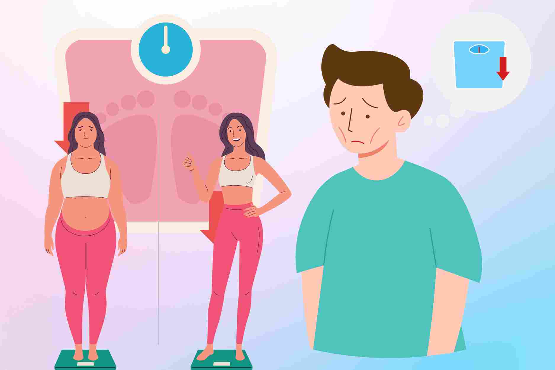 Rapid weight loss can weaken the body and cause premature aging