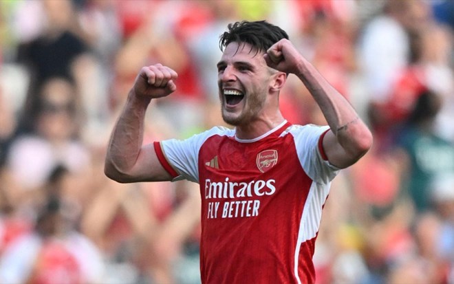 Declan Rice thường xuyên phải đối mặt với sự hoài nghi về đẳng cấp. Ảnh: AFP