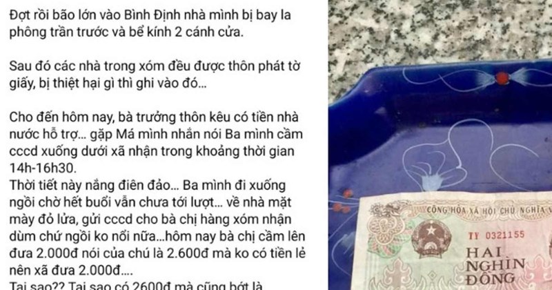 Gia Lai: Họp dân làm rõ thông tin hỗ trợ bão 2.000 đồng