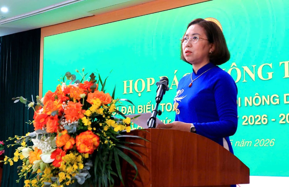 Bà Bùi Thị Thơm, Phó Chủ tịch Ban Chấp hành Trung ương Hội Nông dân Việt Nam. Ảnh: Quỳnh Chi
