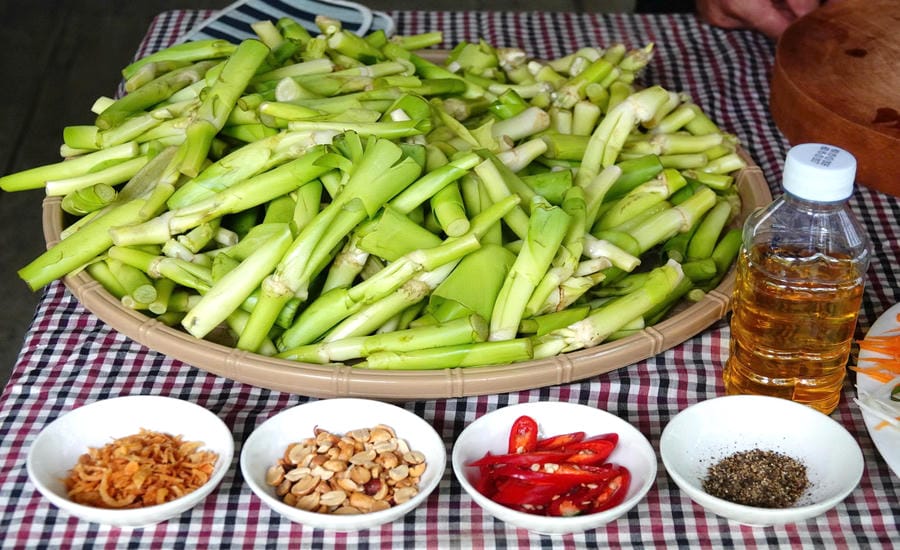 Lục bình, từ một loài cây dại đã trở thành đặc sản miền Tây níu chân du khách. Ảnh: Phong Linh