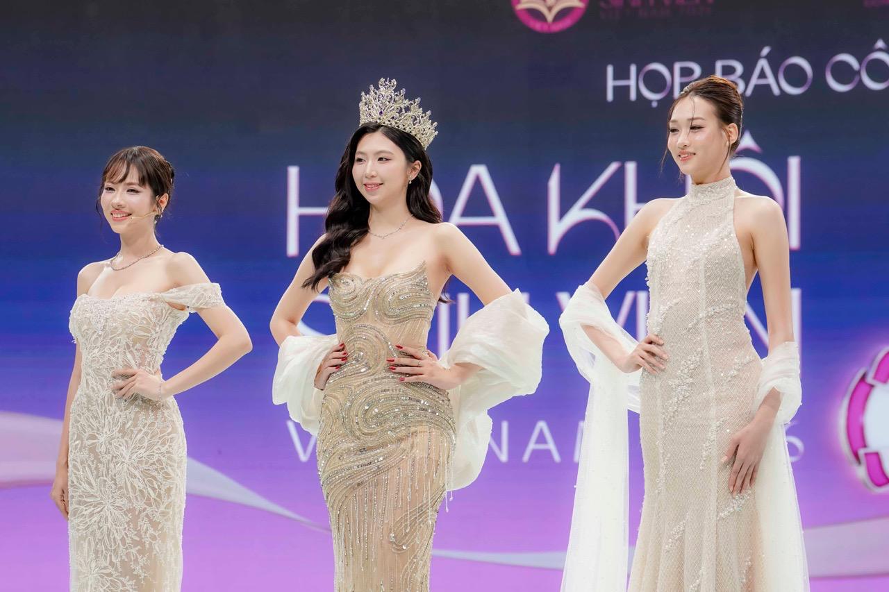 Top 3 Hoa khôi Sinh viên 2024. Ảnh: Ban tổ chức.