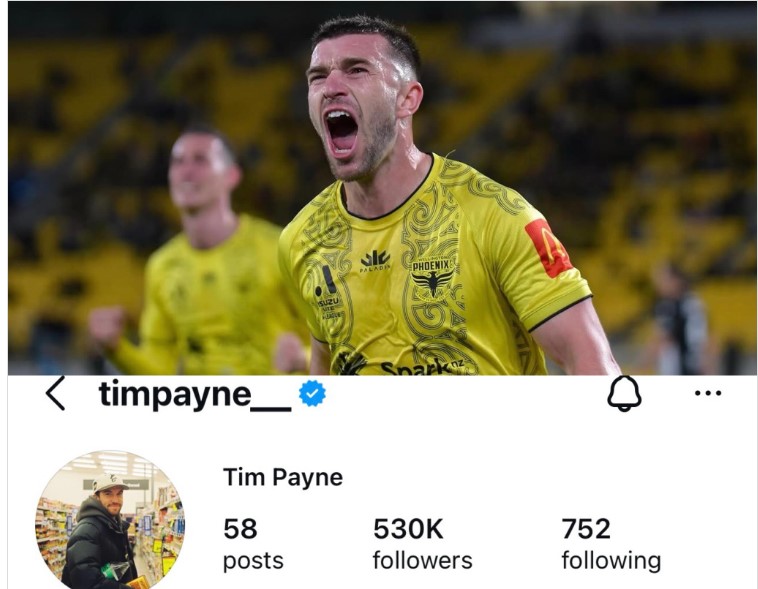 Tim Payne, New Zealand defender participating in the 2026 World Cup, suddenly became famous on social networks. Photo: Taken from Instagram of the character