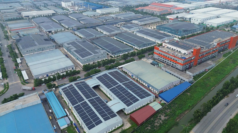 Hệ thống điện mặt trời của Công ty TNHH Công nghiệp NIENYI Việt Nam (tỉnh Bắc Ninh)   