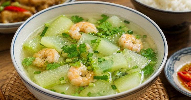 Bí quyết nấu canh bí đao tôm thanh mát cho bữa cơm gia đình
