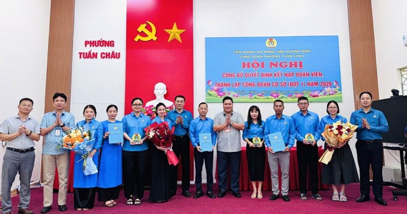 Hạ Long: Ra mắt 3 công đoàn cơ sở tại phường Tuần Châu
