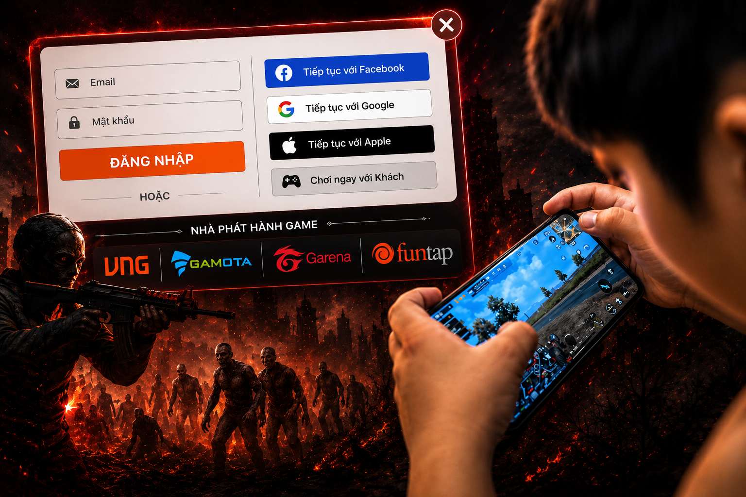 A series of 18+ games do not have account and age verification steps. From there, children can easily access violent games. Photo: PV