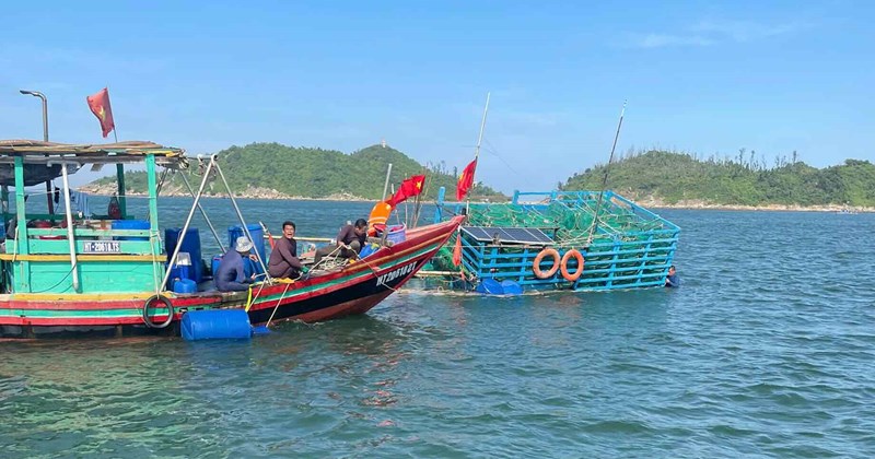 Tàu cá gặp nạn cách bờ 7km, 7 người được cứu an toàn