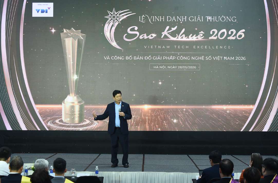 Ông Trương Gia Bình - Chủ tịch Hội đồng Sáng lập VINASA phát biểu tại buổi lễ. Ảnh: Thạch Lam