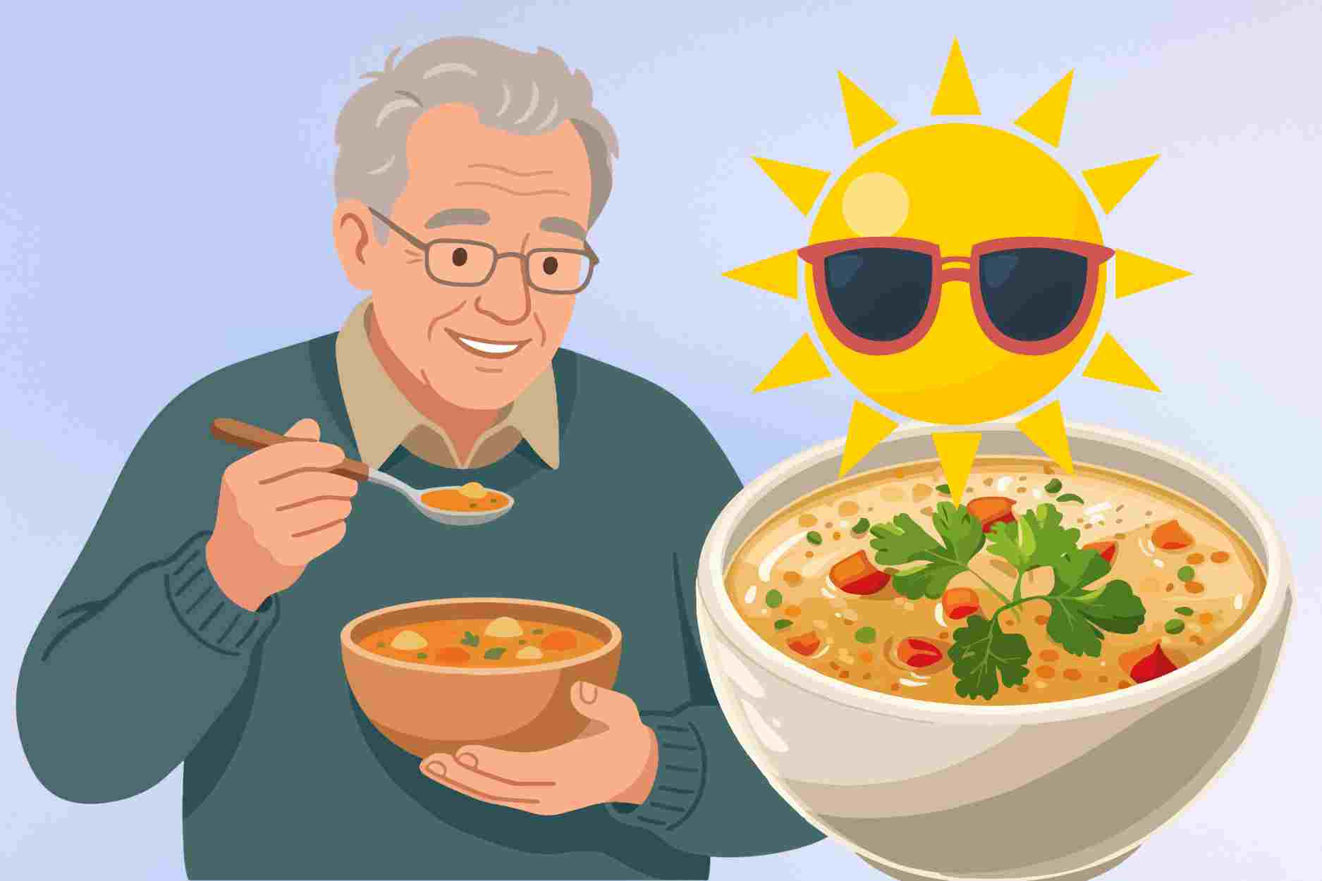 Suggesting soft, easy-to-eat dishes for the elderly in the summer