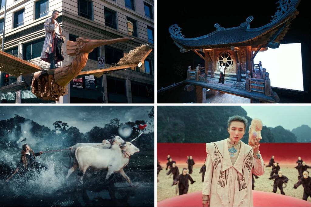 Sơn Tùng đưa nhiều yếu tố văn hóa - lịch sử Việt Nam vào MV “Come my way“. Ảnh: NSCC