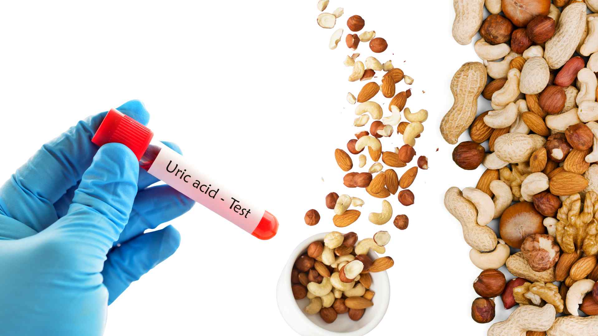 Nuts can help control uric acid. Graphics: Ha May