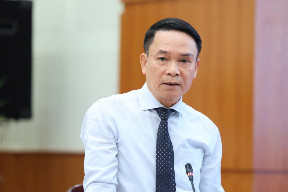 Phó Chủ tịch Thường trực Hội Nhà báo Việt Nam Nguyễn Đức Lợi phát biểu. Ảnh: Hải Nguyễn