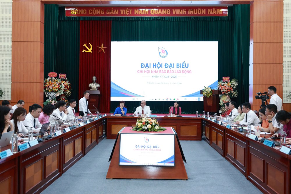 Congress of Delegates of the Journalists Association of Lao Dong Newspaper for the term 2026-2028. Photo: Hai Nguyen