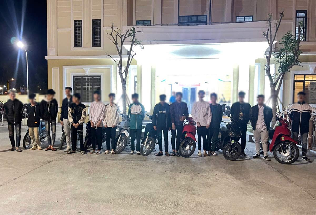 Khởi tố nhóm thanh thiếu niên về hành vi gây rối trật tự công cộng. Ảnh: Công an Quảng Ninh