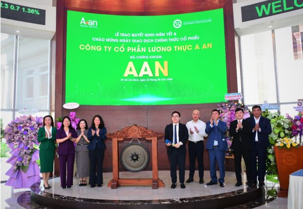 AAN shares hit the ceiling for many consecutive sessions after being listed on HOSE. Photo: Source AAN