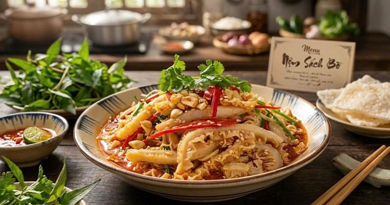 Gỏi cuốn sách bò thơm ngon, dễ làm cho bữa ăn cuối tuần