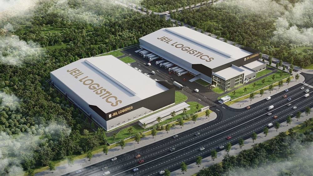 Ảnh chụp từ trên cao giai đoạn 1 của Trung tâm Logistics tích hợp Đồng Nai tại Việt Nam. Ảnh do Tập đoàn JEIL E&C Group cung cấp. Ảnh: JEIL E&C Group