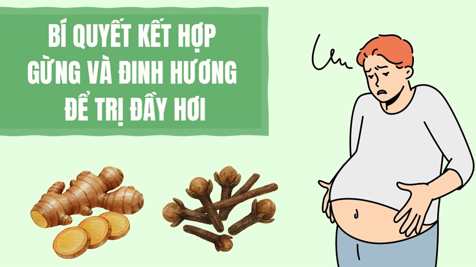 Secrets to combining ginger and cloves to treat bloating.